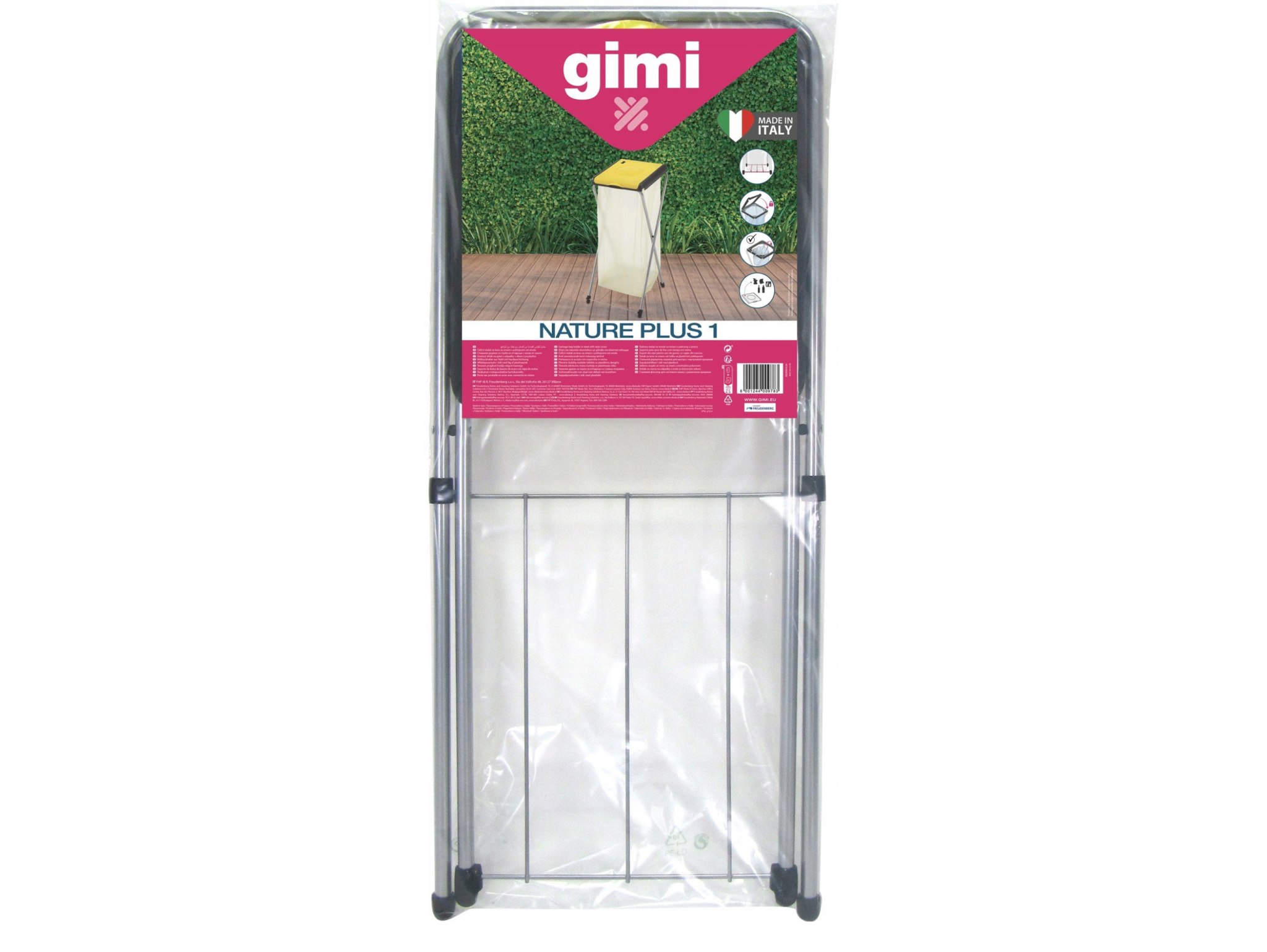 GIMI NATURE 1 PLUS STOJAK NA WORKI NA ŚMIECI/GIMI NATURE 1 PLUS ŻÓŁTY GM 154395 8001244009783