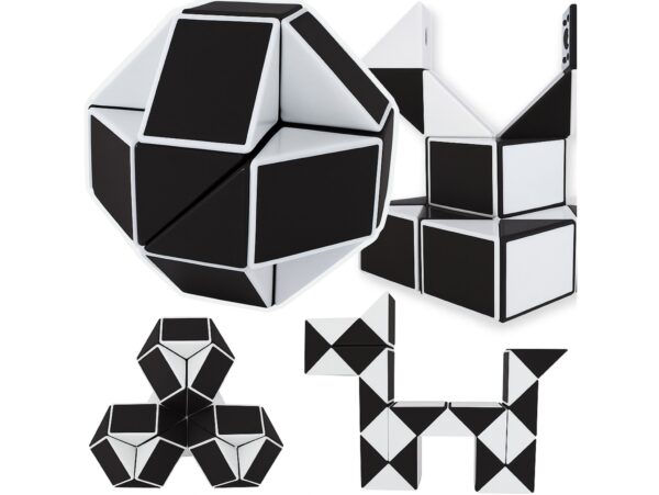 KOSTKA MAGICZNA UKŁADANKA 24-SEGMENTY 23x1,3x0,9cm - czarny