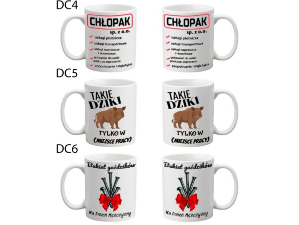 KUBEK DO SUBLIMACJI 330ML BIAŁY - Dzień chłopaka - grupa