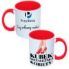 KUBEK DO SUBLIMACJI 330ML CZERWONY UCHWYT