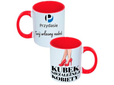 KUBEK DO SUBLIMACJI 330ML CZERWONY UCHWYT