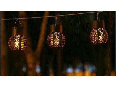 LAMPA OGRODOWA SOLARNA KULA WISZĄCA - 9x7 wzór 2