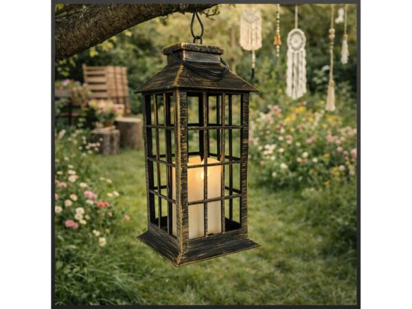 LAMPA SOLARNA LAMPION Z CZUJNIKIEM RUCHU I ZMIERZCHU