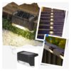 LAMPKA LAMPA SOLARNA KRAWĘDZIOWA 1 LED 8x4,5x4,2cm - czarny/ciepły biały 4szt