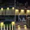 LAMPKA LAMPA SOLARNA KRAWĘDZIOWA 1 LED 8x4,5x4,2cm - czarny/ciepły biały 4szt