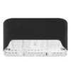 LAMPKA LAMPA SOLARNA KRAWĘDZIOWA 1 LED 8x4,5x4,2cm - czarny/ciepły biały 4szt