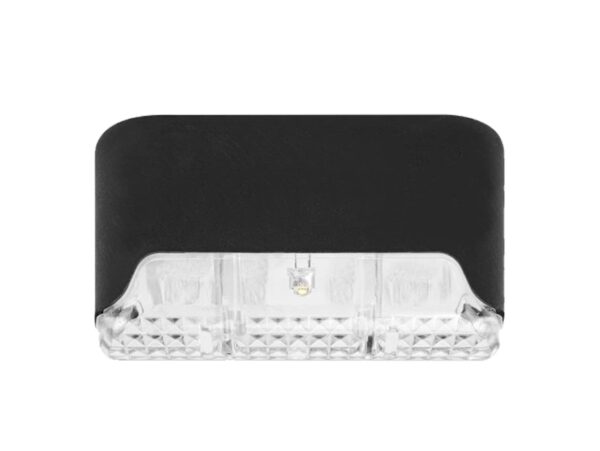 LAMPKA LAMPA SOLARNA KRAWĘDZIOWA 1 LED 8x4,5x4,2cm - czarny/ciepły biały 8szt