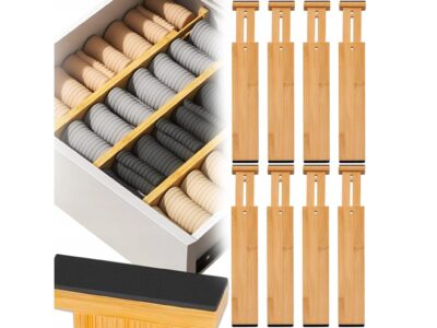 ORGANIZER DO SZUFLAD PRZEGRÓDKI SEPARATOR BAMBUSOWY 8 SZT