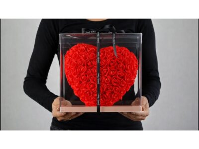 SERCE Z RÓŻ BOX 25cm