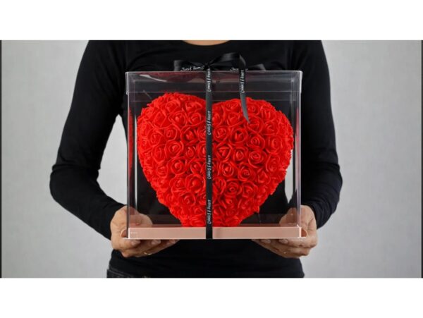 SERCE Z RÓŻ BOX 25cm