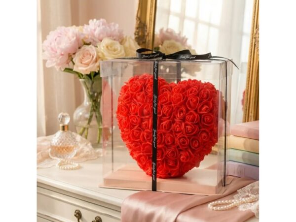 SERCE Z RÓŻ BOX 25cm