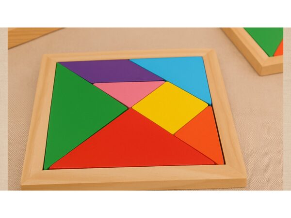 TANGRAM KLOCKI UKŁADANKA LOGICZNA 14,5x14,5cm