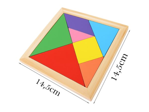 TANGRAM KLOCKI UKŁADANKA LOGICZNA 14,5x14,5cm