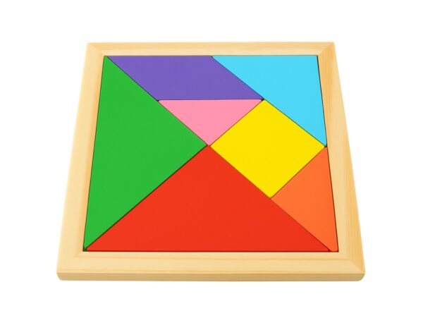TANGRAM KLOCKI UKŁADANKA LOGICZNA 14,5x14,5cm
