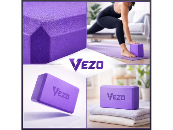 VEZO KOSTKA DO JOGI YOGI KLOCEK 23cm x 15cm x 7,5cm - fioletowy