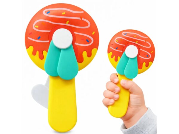 WIATRAK RĘCZNY WENTYLATOR DLA DZIECI DONUT 14Cx7,5CM - wzór 3