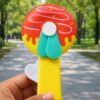 WIATRAK RĘCZNY WENTYLATOR DLA DZIECI DONUT 14Cx7,5CM - wzór 3