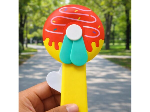 WIATRAK RĘCZNY WENTYLATOR DLA DZIECI DONUT 14Cx7,5CM - wzór 3