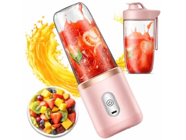 BLENDER KUBEK PRZENOŚNY TURYSTYCZNY - różowy