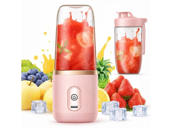 BLENDER KUBEK PRZENOŚNY TURYSTYCZNY - różowy