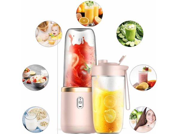 BLENDER KUBEK PRZENOŚNY TURYSTYCZNY - różowy