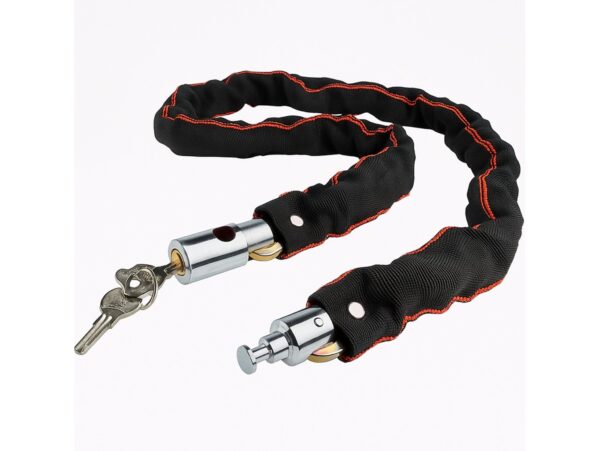 BLOKADA ŁAŃCUCHA ROWERU 80CM - czerwony pasek