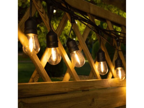 GIRLANDA OGRODOWA ŁAŃCUCH ŚWIETLNY 10 LED E27 10M