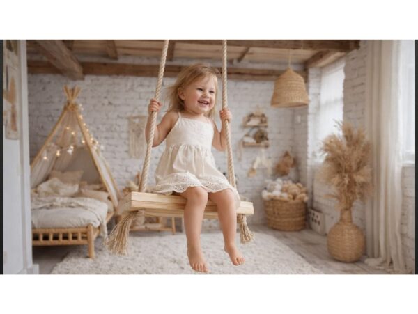 HUŚTAWKA DREWNIANA OGRODOWA BUJAK DESKA LOFT 49x 21cm