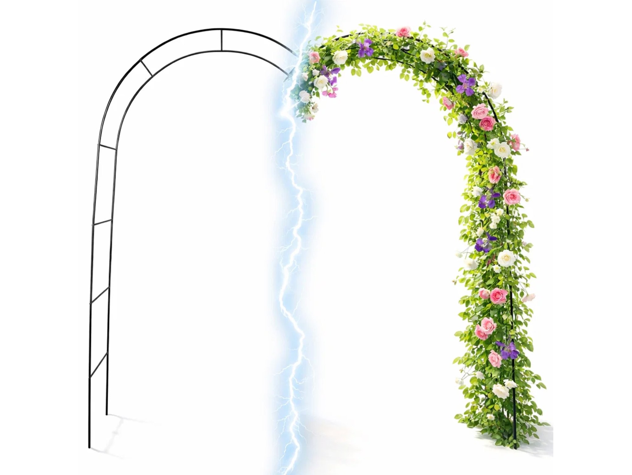 IKONKA PERGOLA OGRODOWA ŁUK METALOWA 240x140cm