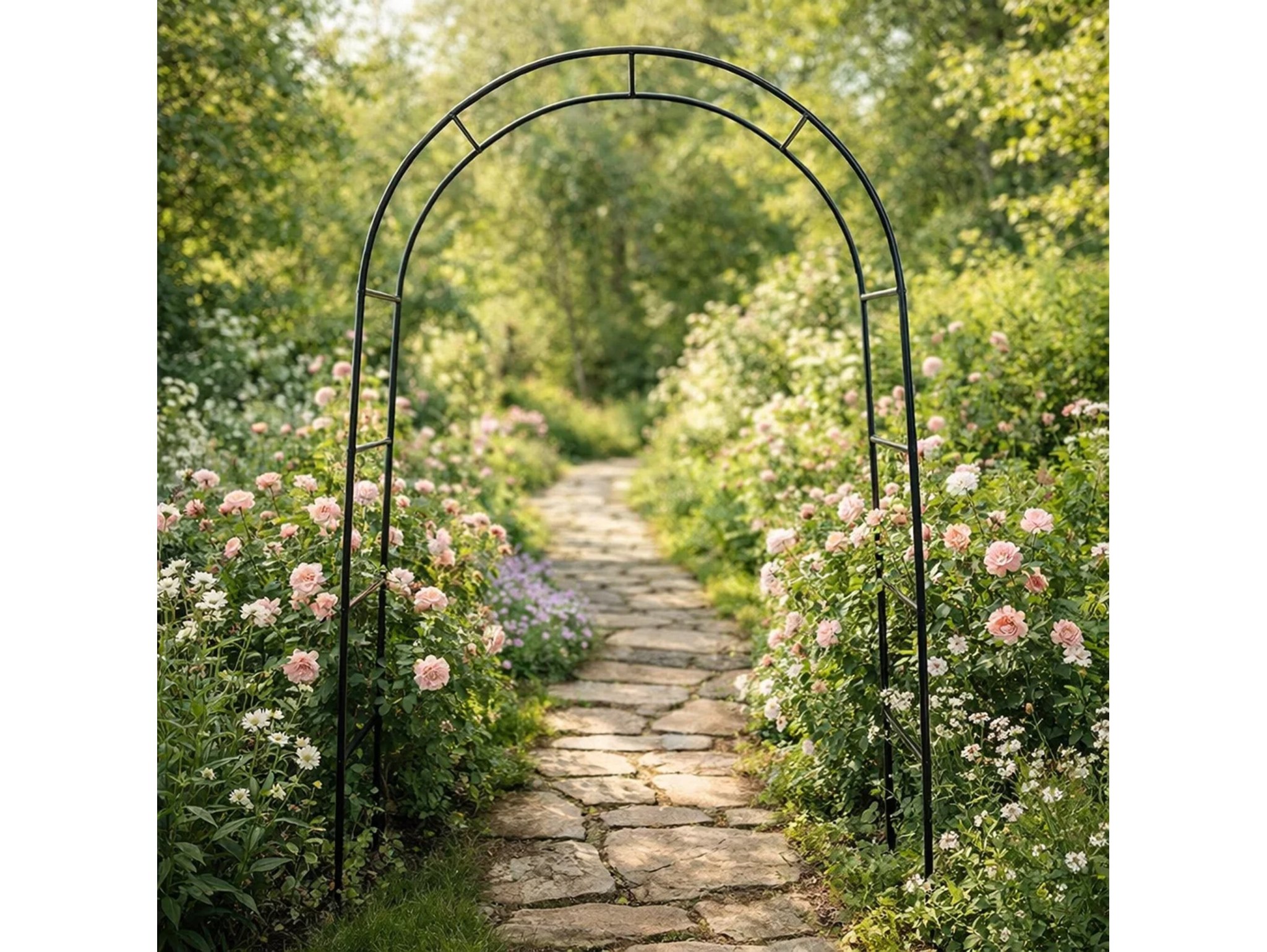 IKONKA PERGOLA OGRODOWA ŁUK METALOWA 240x140cm