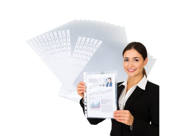 KOSZULKA A4 NA DOKUMENTY 100SZT + TECZKA ORGANIZER NA DOKUMENTY A4
