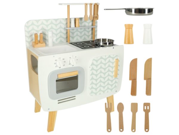 KUCHNIA DREWNIANA DLA DZIECI MDF LULILO RETRO AKCESORIA 73CM