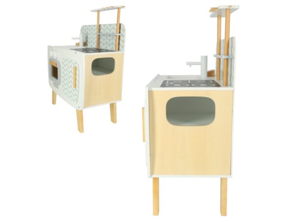 KUCHNIA DREWNIANA DLA DZIECI MDF LULILO RETRO AKCESORIA 73CM