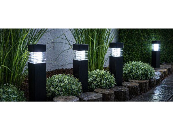 LAMPA LAMPKA SOLARNA KWADRATOWA 39x6CM - zimny biały