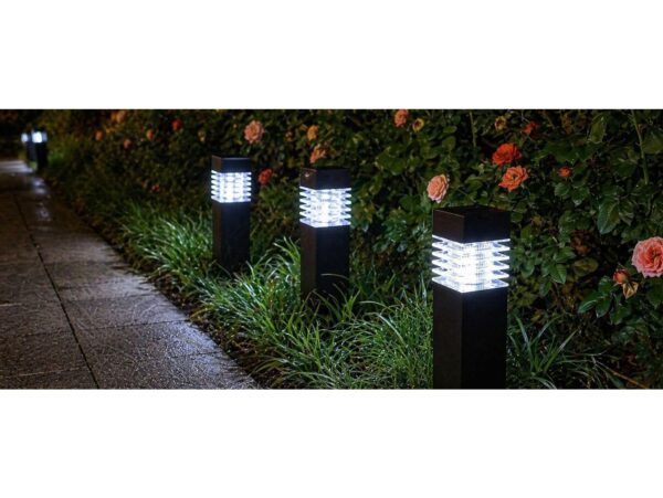 LAMPA LAMPKA SOLARNA KWADRATOWA 39x6CM - zimny biały