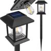 LAMPA LAMPKA SOLARNA WBIJANA 38cm - kwadratowa ciepły biały