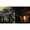 LAMPA LAMPKA SOLARNA WBIJANA 38cm - kwadratowa ciepły biały