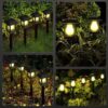 LAMPA LAMPKA SOLARNA WBIJANA 38cm - kwadratowa ciepły biały