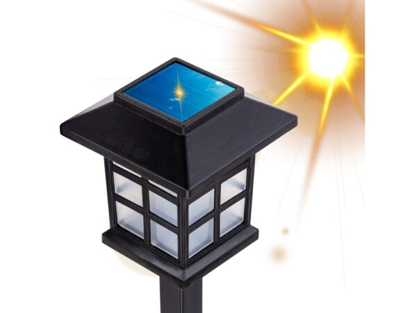 LAMPA SOLARNA LED LATARNIA - 38cm zimny biały