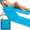 LEŻAK SKŁADANY MATA PLAŻOWA Z OPARCIEM 2w1 145x47x40cm