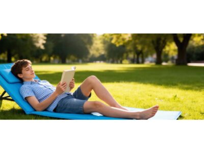 LEŻAK SKŁADANY MATA PLAŻOWA Z OPARCIEM 2w1 145x47x40cm