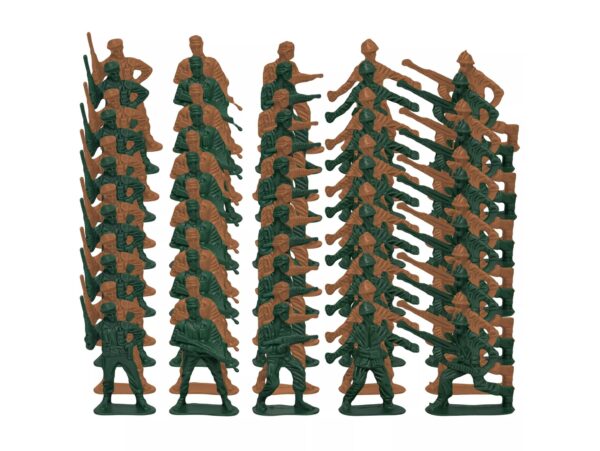 ŻOŁNIERZYKI ZESTAW FIGUREK MILITARNYCH 60 el.