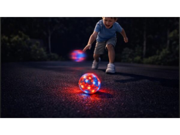 PIŁKA LED Z KULECZKAMI 9,5CM
