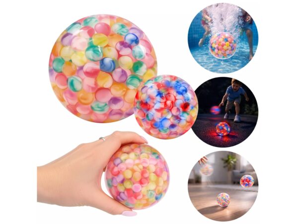 PIŁKA LED Z KULECZKAMI 9,5CM