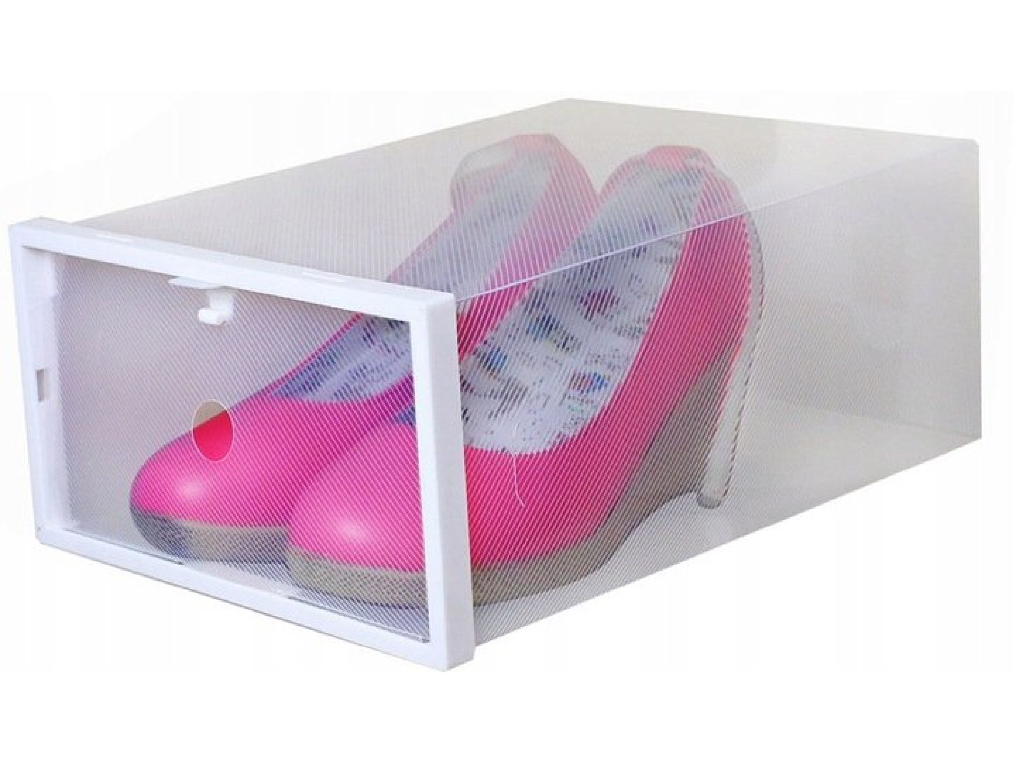 PUDEŁKO NA BUTY Z KLAPKĄ 30cm x 20cm x 12cm 1szt. - biały