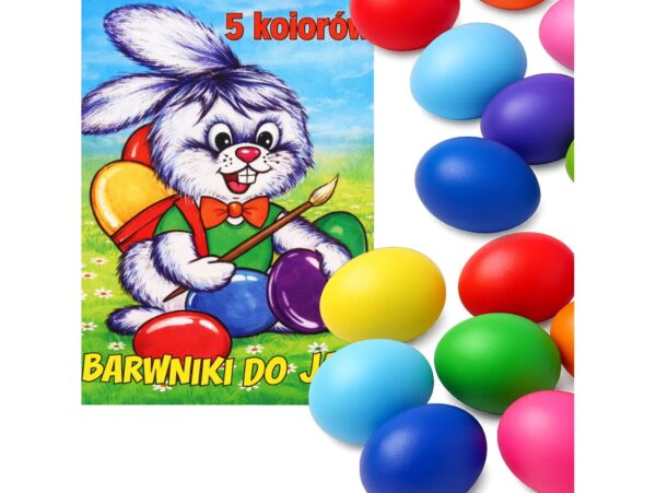 SPOŻYWCZE BARWNIKI DO JAJEK 5 KOLORÓW WIELKANOC