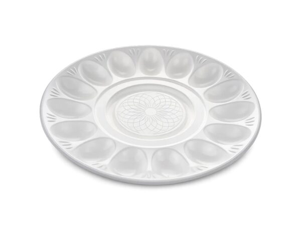 TALERZ NA JAJKA PLASTIKOWY 30CM - biały