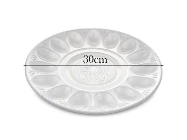 TALERZ NA JAJKA PLASTIKOWY 30CM - biały