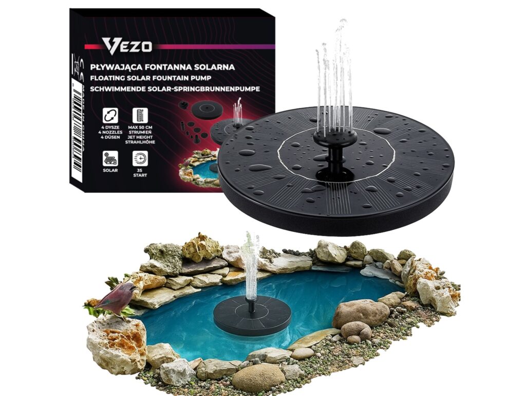 VEZO POMPA POMPKA SOLARNA DO OCZKA WODNEGO - 13cm