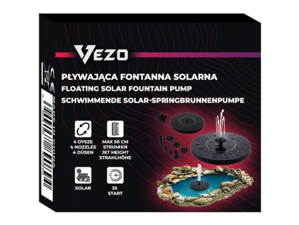 VEZO POMPA POMPKA SOLARNA DO OCZKA WODNEGO - 13cm